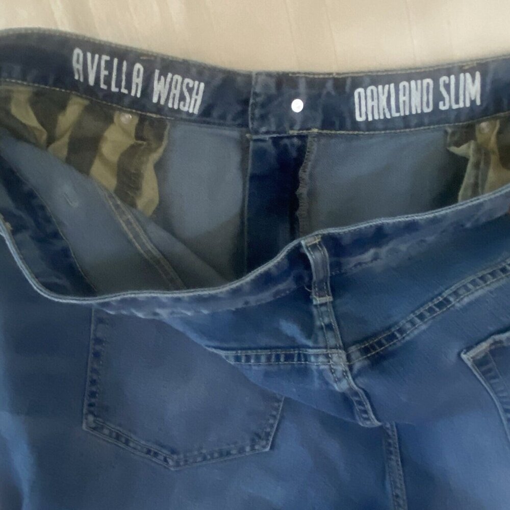 Flag & Anthem Avella Wash Oakland Slim Jeans Womens 42/32‎ (42x31) Blue Denim - Picture 4 of 13